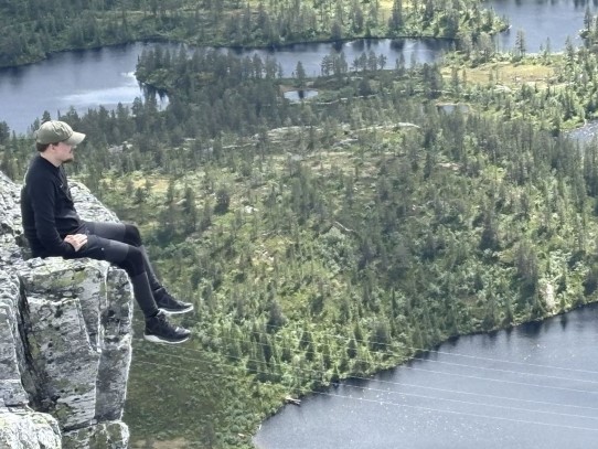 Man on a cliff